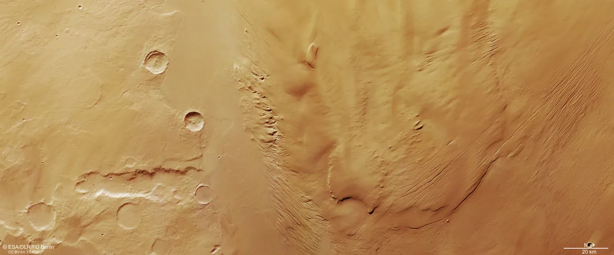 Mars'ın Amazonis Mensa Bölgesinde Rüzgar ve Lavların İzinde: ESA'nın Gözünden Kızıl Gezegen'in Jeolojik Evrimi