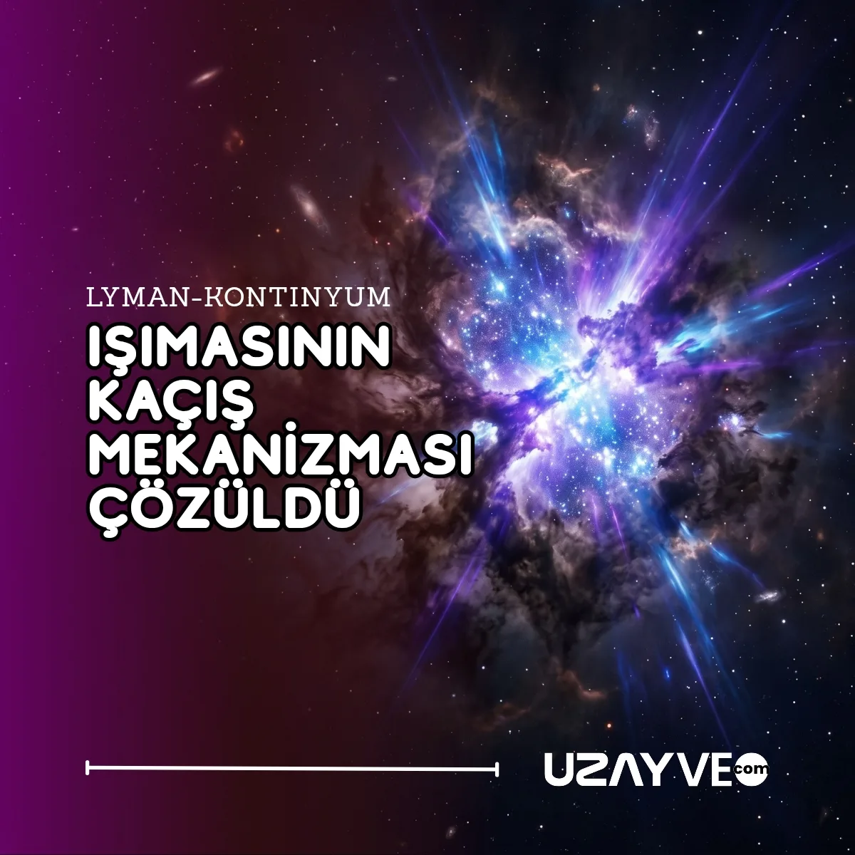 Kompakt Yıldız Patlaması Galaksilerinde Lyman-Kontinyum Işımasının Kaçış Mekanizması Çözüldü