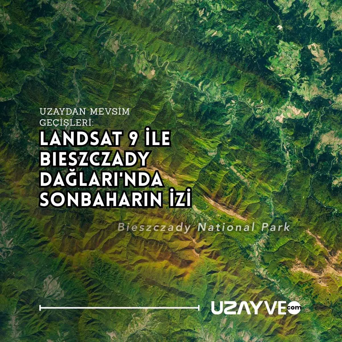 Uzaydan Mevsim Geçişleri: Landsat 9 ile Polonya'nın Bieszczady Dağları'nda Sonbaharın İzi