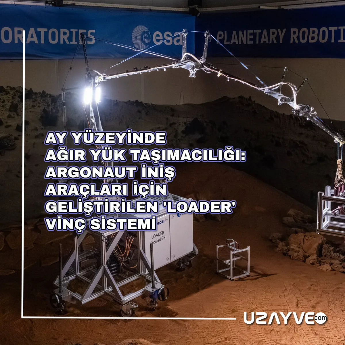 Ay Yüzeyinde Ağır Yük Taşımacılığı: Argonaut İniş Araçları İçin Geliştirilen 'Loader' Vinç Sistemi
