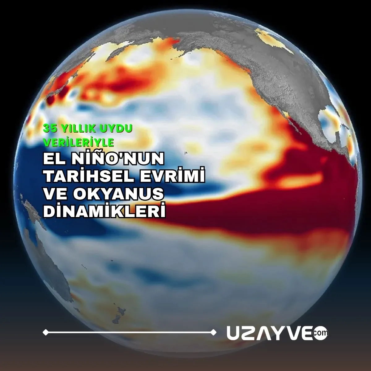 35 Yıllık Uydu Verileriyle El Niño'nun Tarihsel Evrimi ve Okyanus Dinamikleri