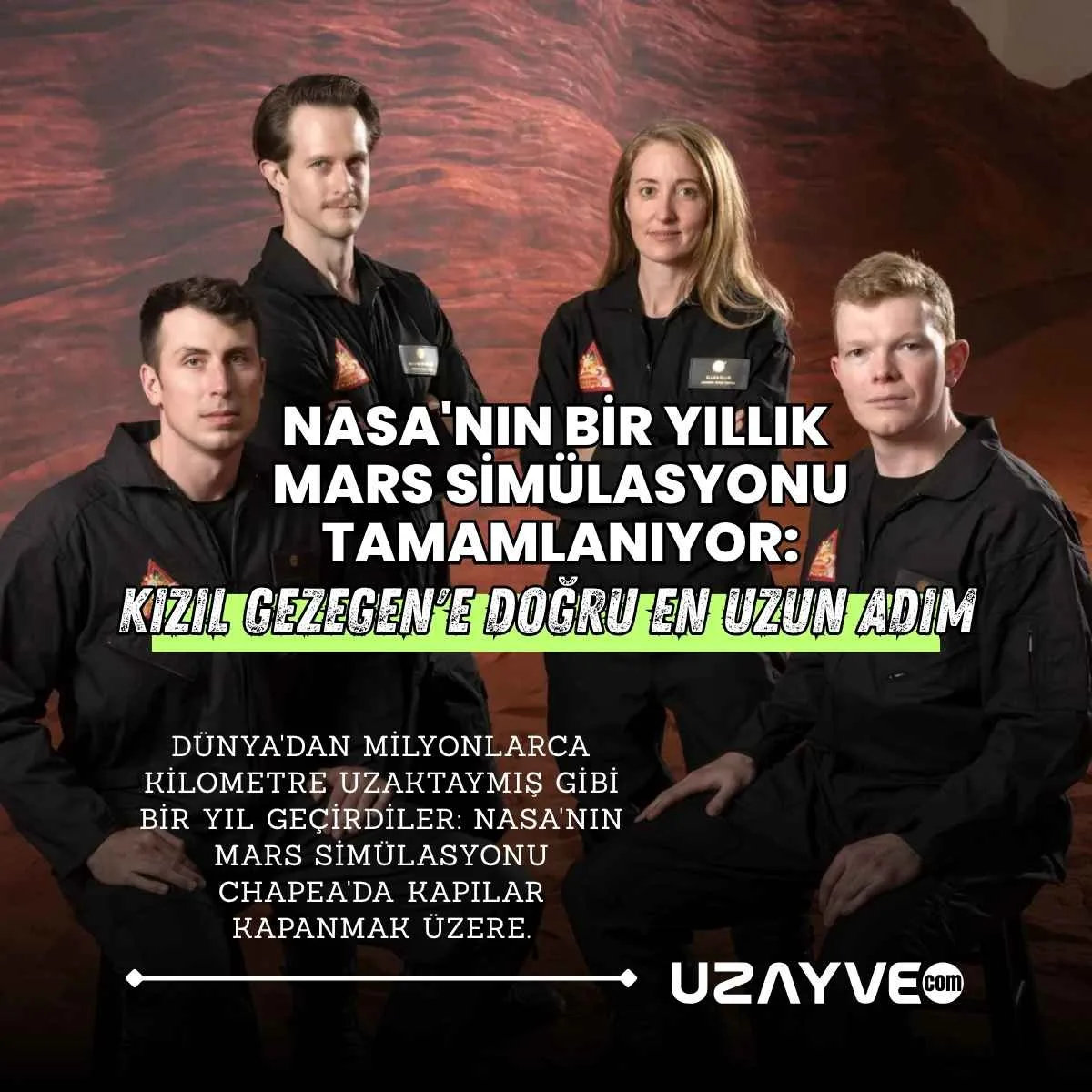 NASA'nın Bir Yıllık Mars Simülasyonu Tamamlanıyor: Kızıl Gezegen'e Doğru En Uzun Adım