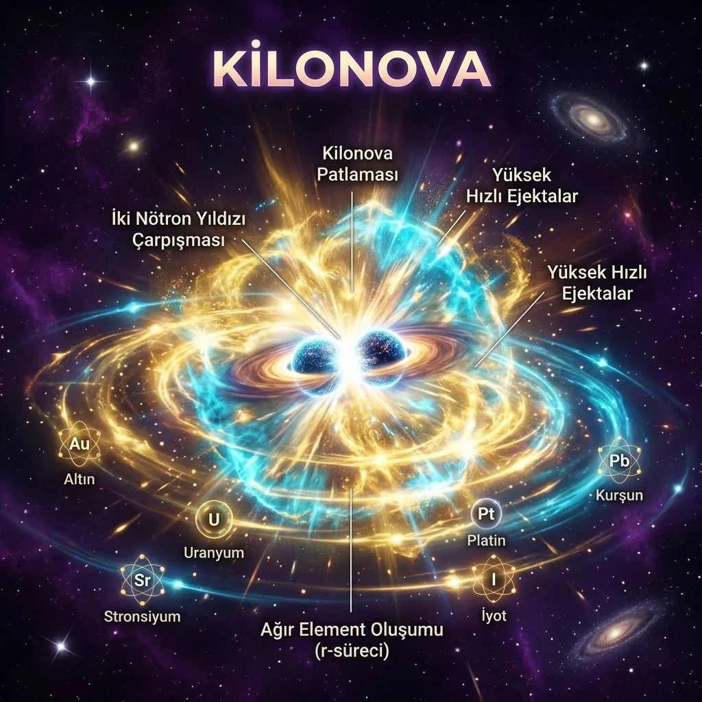 KİLONOVA: NÖTRON YILDIZLARININ ÇARPIŞMASI VE ALTININ KOZMİK DOĞUŞU