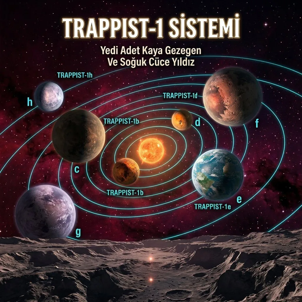 TRAPPIST-1 SİSTEMİ: BİRİRBİRİNE ÇOK YAKIN YEDİ KARDEŞ DÜNYA