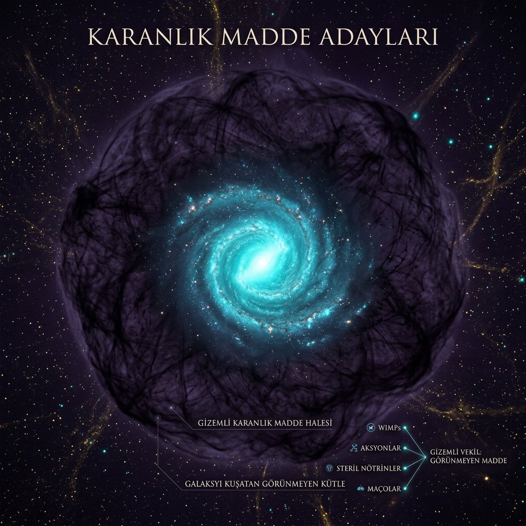 KARANLIK MADDE ADAYLARI: EVRENİN GÖRÜNMEZ HAYALETLERİ NELER OLABİLİR?